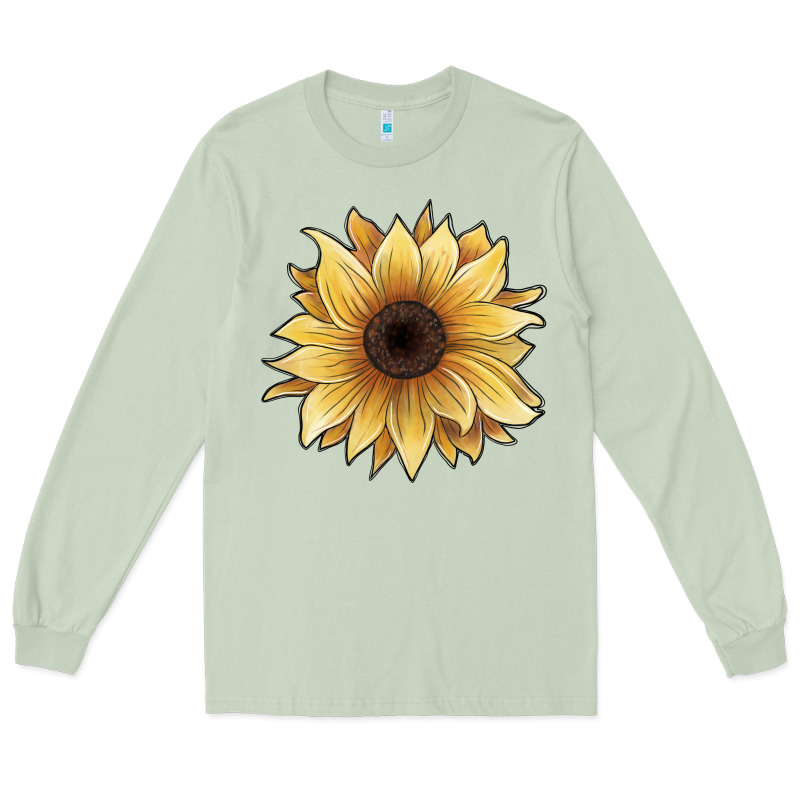 Watercolor Sunflower Long Sleeve Tee by JahusDesignShop | Teevron