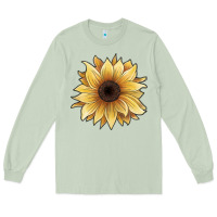 Matcha watercolor sunflower Long Sleeve Tee - JahusDesignShop