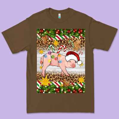 Christmas Pig Premium Tee Designed By Artiststas