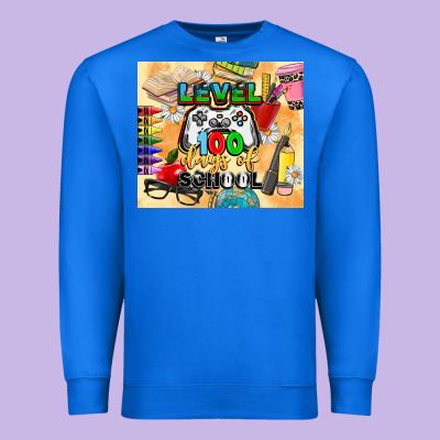 Level 100 Days Of School Premium Sweatshirt Designed By Cowgirlartshop