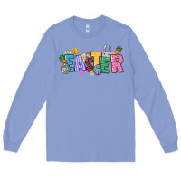 Colony Blue Easter Long Sleeve Tee - NancyCooperArtShop
