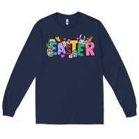 Navy Easter Long Sleeve Tee - NancyCooperArtShop