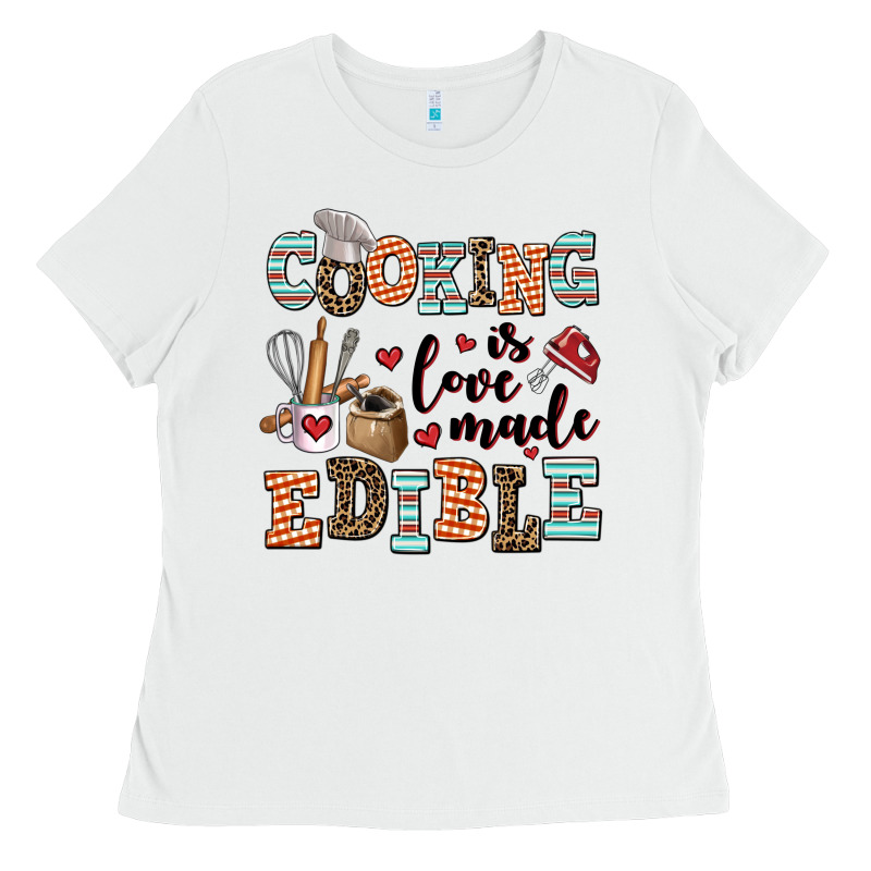 Cooking Is Love Made Edible Ladies Tee by AdoDesignShop | Teevron