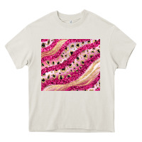 Cream pink glitter Heavy Core Tee - JahusDesignShop