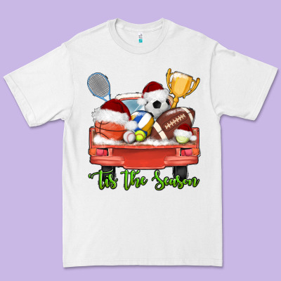 Tis The Season Sports Truck Christmas Premium Tee Designed By Adodesignshop