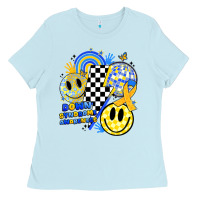 Baby Blue retro down syndrome awareness Ladies Tee - JahusDesignShop
