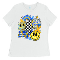 White retro down syndrome awareness Ladies Tee - JahusDesignShop