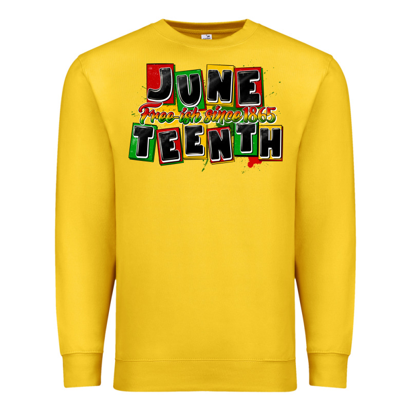 Juneteenth Freeish Since 1865 Premium Sweatshirt by CowGirlArtShop | Teevron