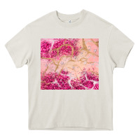 Cream pink glitter Heavy Core Tee - JahusDesignShop