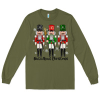 Army Green Nuts About Christmas Long Sleeve Tee - MaliasSmallBusiness
