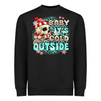 Black baby its cold outside skeleton Heavyweight Sweatshirt - MaliasSmallBusiness