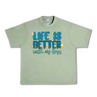 Oil Green life is better with my boys Urban Heavy Tee - MaliasSmallBusiness