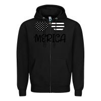 Black Merica Zipper Hoodie - Bettercallsaul