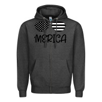 Charcoal Heather Merica Zipper Hoodie - Bettercallsaul