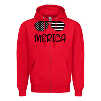 Red Merica Zipper Hoodie - Bettercallsaul