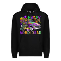 Black happy mardi gras truck Premium Hoodie - CowGirlArtShop