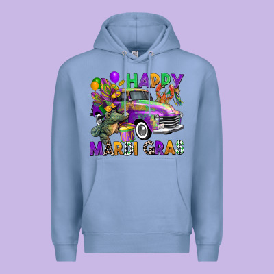 Happy Mardi Gras Truck Premium Hoodie Designed By Cowgirlartshop