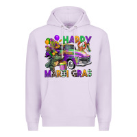 Lilac happy mardi gras truck Premium Hoodie - CowGirlArtShop