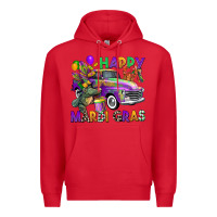 Red happy mardi gras truck Premium Hoodie - CowGirlArtShop