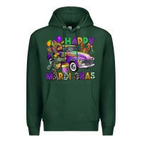 Sports Green happy mardi gras truck Premium Hoodie - CowGirlArtShop