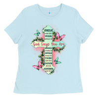 Baby Blue god says you are cross Ladies Tee - JahusDesignShop