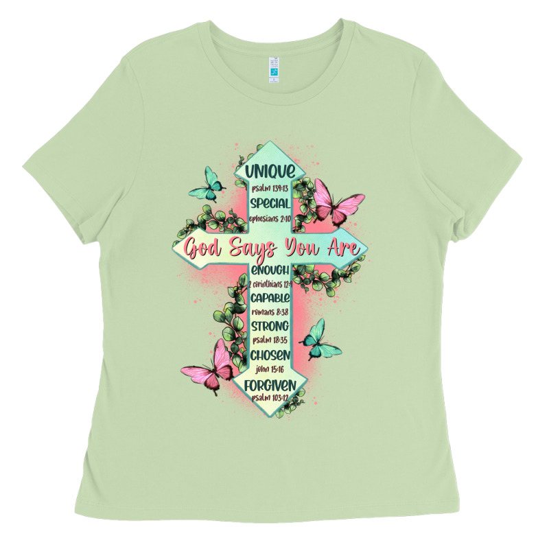 God Says You Are Cross Ladies Tee by JahusDesignShop | Teevron
