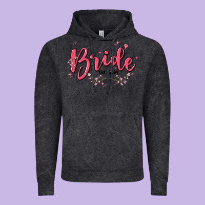Bride Vintage Hoodie Designed By Maliassmallbusiness