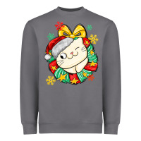 Storm Christmas wreaths cat Heavyweight Sweatshirt - MaliasSmallBusiness