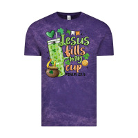 Cloud Purple st. patricks day jesus fills my cup Vintage Tee - MaliasSmallBusiness