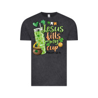 Vintage Black st. patricks day jesus fills my cup Vintage Tee - MaliasSmallBusiness
