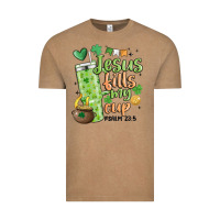 Vintage Coffee st. patricks day jesus fills my cup Vintage Tee - MaliasSmallBusiness