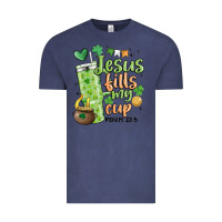 Vintage Denim st. patricks day jesus fills my cup Vintage Tee - MaliasSmallBusiness