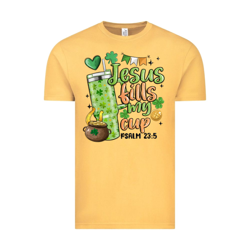 St. Patricks Day Jesus Fills My Cup Vintage Tee by MaliasSmallBusiness | Teevron