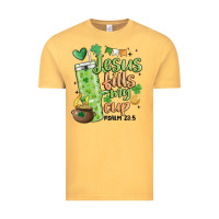 Vintage Mustard st. patricks day jesus fills my cup Vintage Tee - MaliasSmallBusiness