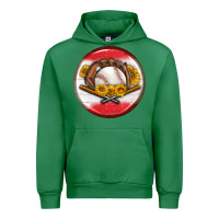 Emerald baseball with sunflower round earrings Urban Hoodie - BundleAndBundleShop