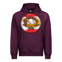 Mauve Wine baseball with sunflower round earrings Urban Hoodie - BundleAndBundleShop