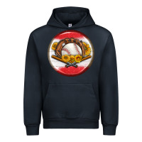 Navy baseball with sunflower round earrings Urban Hoodie - BundleAndBundleShop