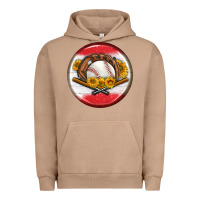 Pigment Burro baseball with sunflower round earrings Urban Hoodie - BundleAndBundleShop