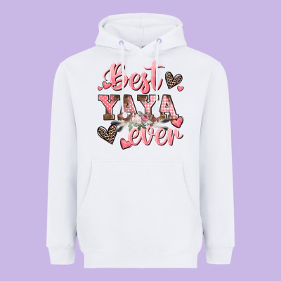 Best Yaya Ever Mother's Day Heavyweight Hoodie Designed By Cowgirlartshop
