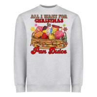 Heather Grey all i want for christmas is pan dulce Heavyweight Sweatshirt - MaliasSmallBusiness
