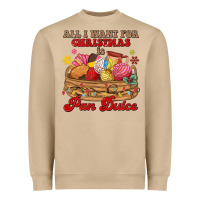 Mushroom all i want for christmas is pan dulce Heavyweight Sweatshirt - MaliasSmallBusiness