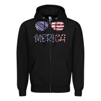 Black Merica Zipper Hoodie - Bettercallsaul