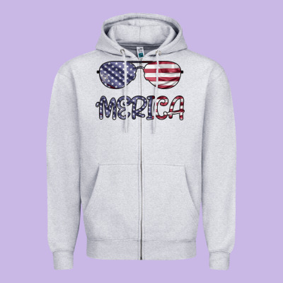 Merica Zipper Hoodie Designed By Bettercallsaul