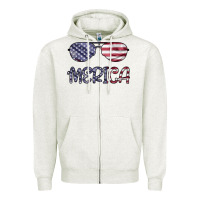 Oatmeal Heather Merica Zipper Hoodie - Bettercallsaul