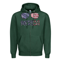 Sports Green Merica Zipper Hoodie - Bettercallsaul