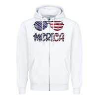 White Merica Zipper Hoodie - Bettercallsaul