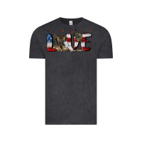 Vintage Black love army Vintage Tee - MaliasSmallBusiness