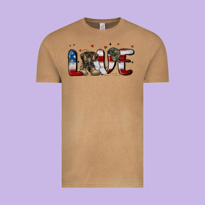 Love Army Vintage Tee Designed By Maliassmallbusiness