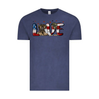 Vintage Denim love army Vintage Tee - MaliasSmallBusiness