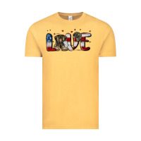 Vintage Mustard love army Vintage Tee - MaliasSmallBusiness